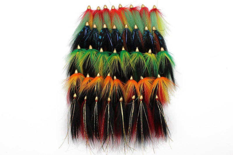 Tigofly 40 pcs/lot 2"" Weighted Cone Head Tube Fly 5 Colors Assorted Streamer Salmon Trout Steelhead Fly Fishing Flies Lures Set - Image 2